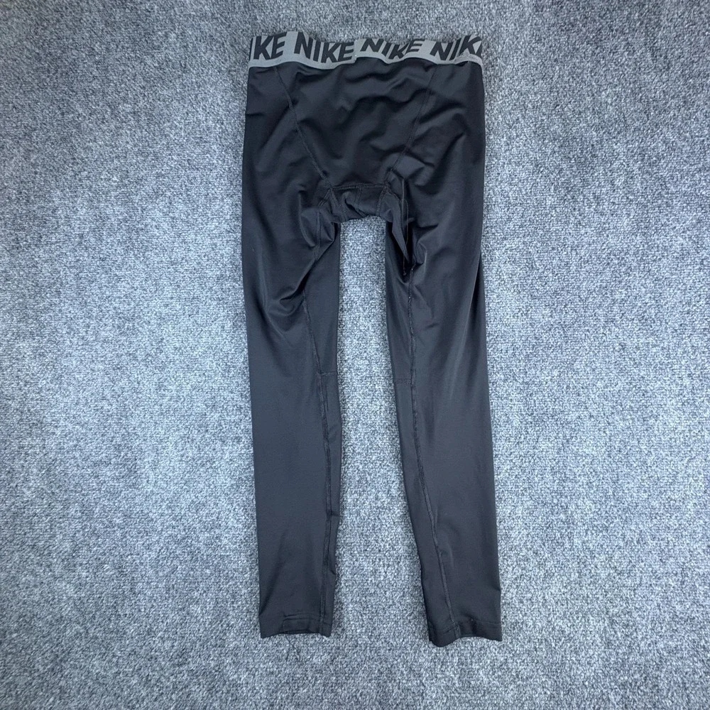 Nike Compression Legging Womens 27x22.5 Black‎ Swoosh Logo Training Activewear